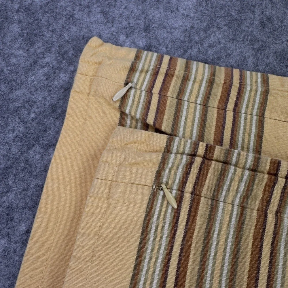 Restoration Hardware Pillow‎ Covers Yellow Striped 20